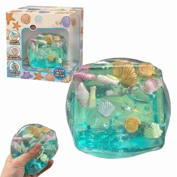 Ocean Ice Cubes Squishies Toys - Cooling Squeeze Squish Toys – Soft Slow Rising Squishy with Glitter Ocean Design, - Walmart.com