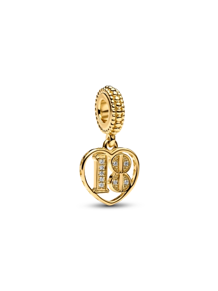 18th Celebration Dangle Charm