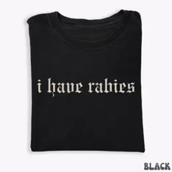 I Have Rabies Funny T-shirt, Unhinged Shirts, Weird Gift for Friend/ Sister, Dark Humor Tee, Gen z Meme Tee, Silly Gifts