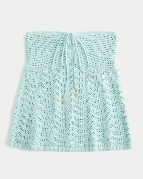 Easy Strapless Crochet-Style Babydoll Top