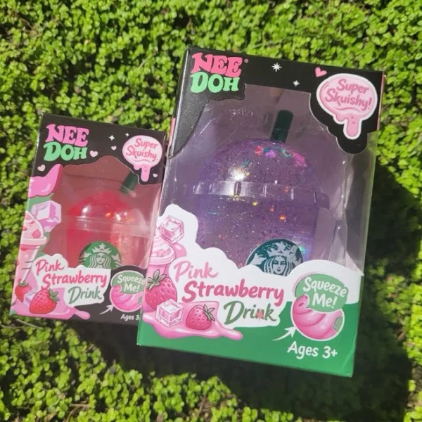 Quartet Starbucks Strawberry Drink Squishy Bundle - New Toys & Collectibles