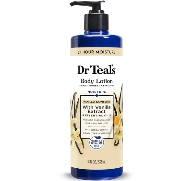 Dr Teal's 24 Hour Moisture Body Lotion Vanilla Comfort 18 fl oz
