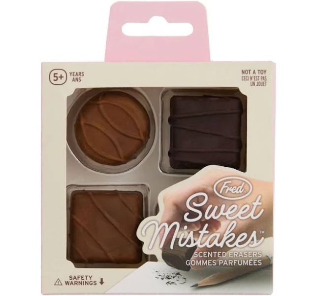 World Market Fred Sweet Mistakes Chocolate Scented Erasers