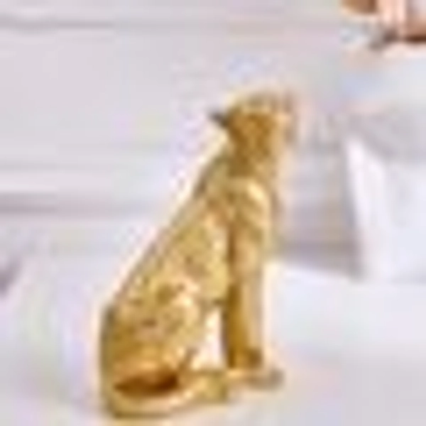 1pc Leopard Shaped Resin Desktop Ornament, Vintage Craft Decorative Figurine Suitable For Study, Foyer, Office, Hotel Best