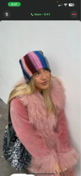Missoni Knit beanie zig zag blue black pink burgundy
