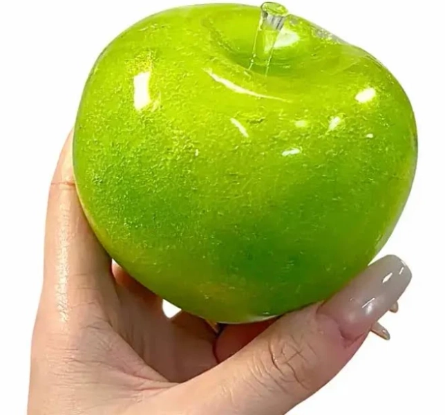 Slushie Green Apple Squishy - Moldable Non-Rebound Crunchy Fidget Toy| Perfect for Medium Grip Strength