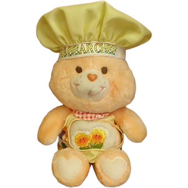 1980s Original Kenner Friend Bear Care Bear in Original Care Bear Wear Cake Bakin’ Clothes