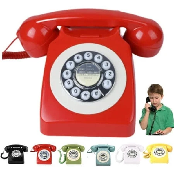 Retro Tattle Phone for Classroom 2025 Creativity Vintage Landline Telephone, Classic Old-Fashioned Desk Phone, Fun Snitch Message Board for Kids,