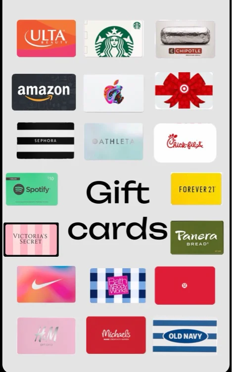 ANY GIFT CARDS!!! 