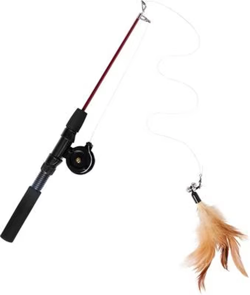 ETHICAL PET Fishing Rod & Reel Kitty Teaser Cat Toy, Color Varies - Chewy.com