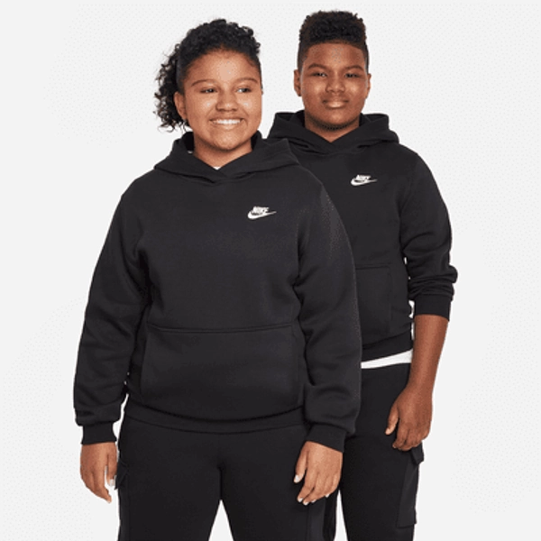 Nike Sportswear Club Fleece Big Kids' Pullover Hoodie (Extended Size)