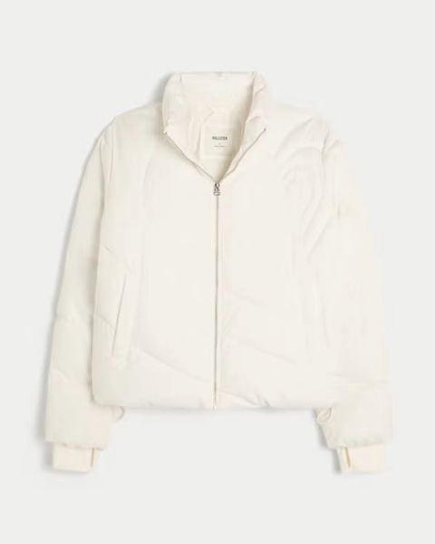 Women's Zip-Up Pattern Puffer Jacket | Women's Clearance | HollisterCo.com