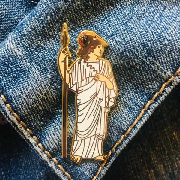 Greek Goddess Athena Enamel Pin