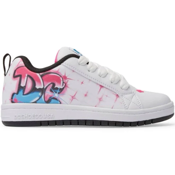 DC Shoes Kids' Court Graffik Retro Skate Shoes