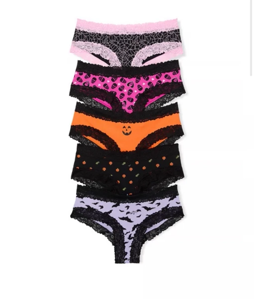 5-Pack PINK Wink™ Lace Mixed Cheeky Panties