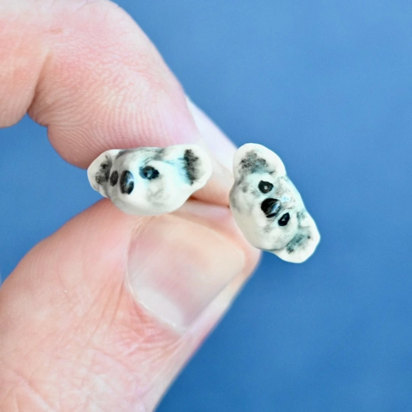 Fav Koala Earrings | Handcrafted Porcelain Jewlery | Camp Hollow Collectable Heirloom Art | The Perfect Gift | Collect them All!