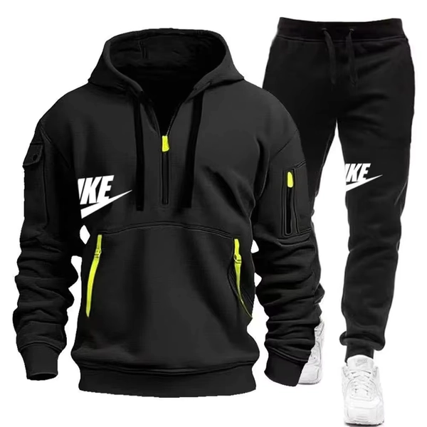 New men's autumn and winter suit zipper hoodie + trousers suit casual men's sportswear warm suit - AliExpress 200000343