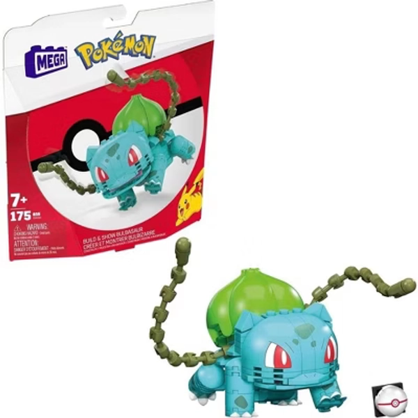 Mega Pokémon Building Toys Set Build & Show Bulbasaur with 175 Pieces,