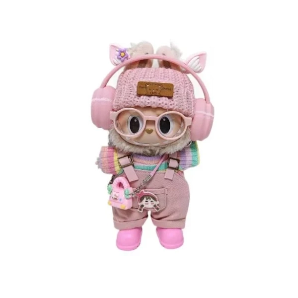 For Labubu select high-quality doll Clothing 15-17CM exclusive new pink macaron set Labubu Universal
