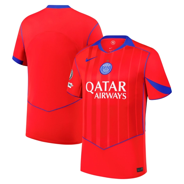 Maillot Third Stadium PSG Nike 25/26 avec Badge Champions d'Europe et Foundation 10 ans et Étoile Eiffel