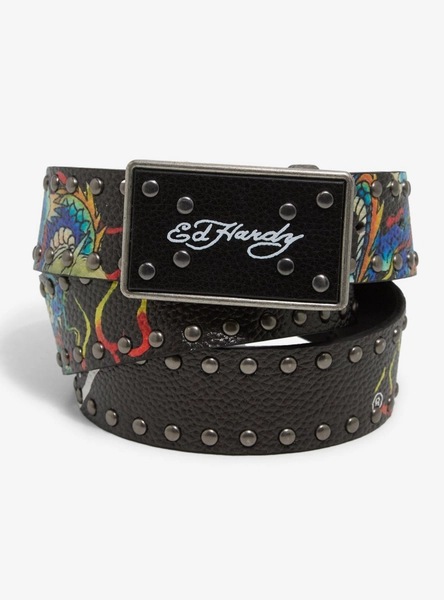 Ed Hardy Dragon Stud Belt