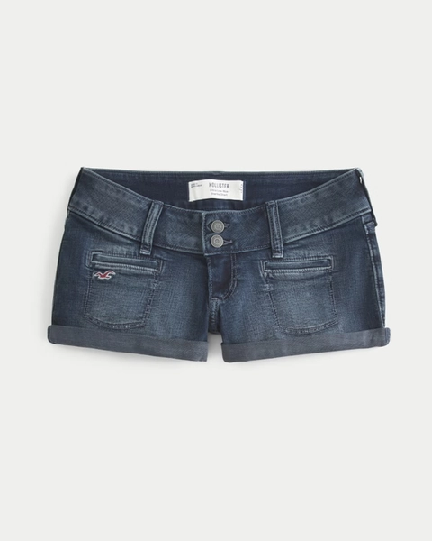 Ultra Low-Rise Jean Shortie Shorts