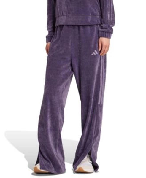 Women's House Of Tiro Velour Open Hem Pants