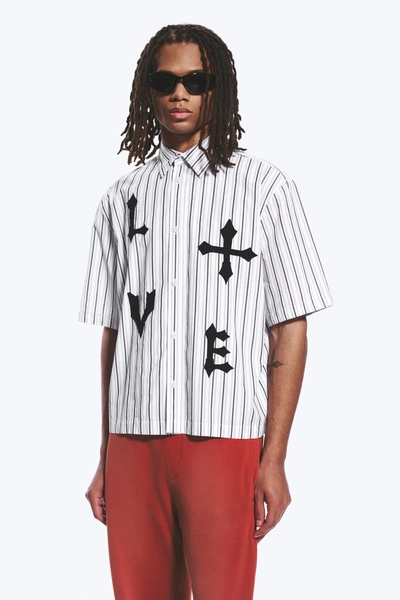Boxy shirt met korte mouwen en grafische print