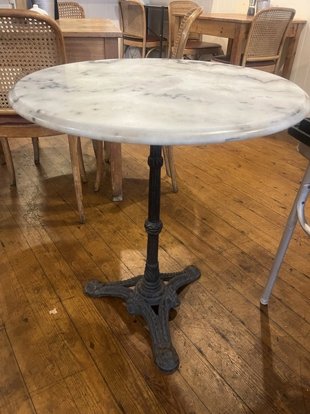 Antique Marble Cast Iron Bistro Table