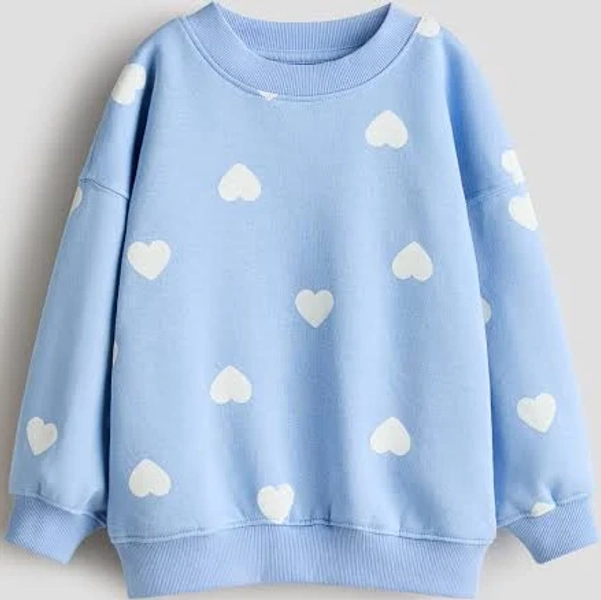 H&M Girls Oversized Brushed-In Sweatshirt