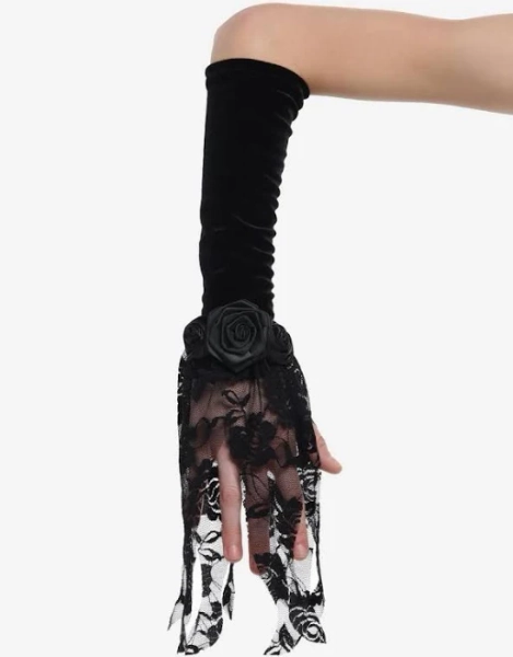Gothic Rose Lace Flare Arm Warmers