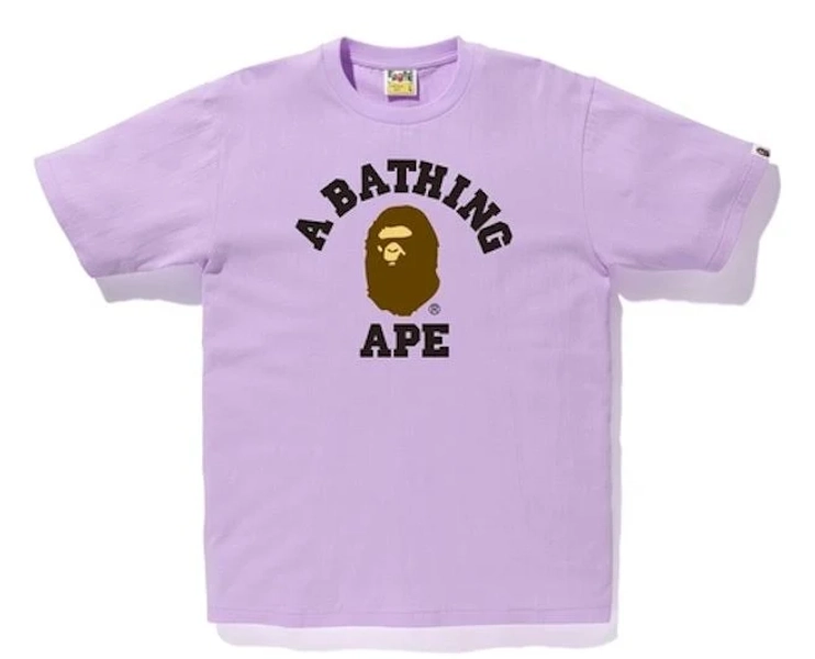 BAPE Colors College Tee Premium Cotton APE HEAD T-Shirt