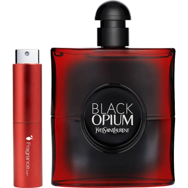 Black Opium Over Red For Women Eau De Parfum Spray 0.27 Oz (Travel Spray) By Yves Saint Laurent