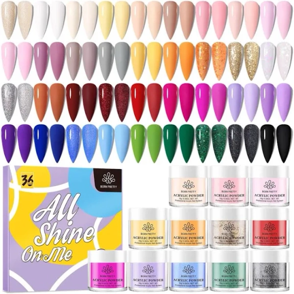 36 Colors Acrylic Nail Powder Set