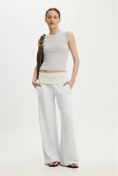 Fold Over Waistband Sweatpant