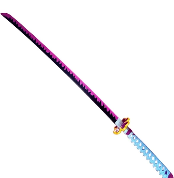 40inch Demon Slayer Muichirou Katana Samurai Sabre Kimetsu No Yaiba Anime Blade Sword Cosplay Prop