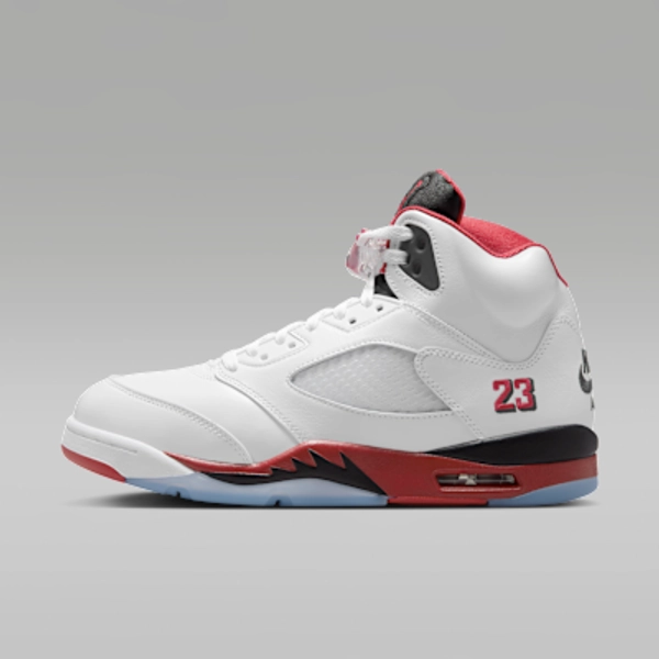 Air Jordan 5 Retro "Fire Red Black Tongue" Men's Shoes