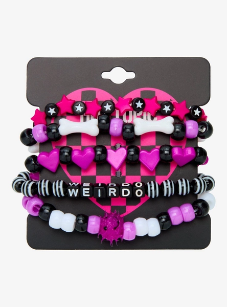 Weirdo Star Heart Bead Bracelet Set