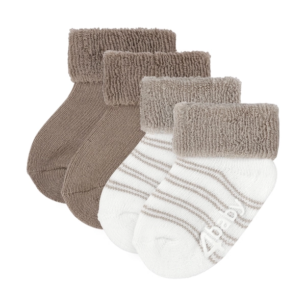 4baby Booties 2 Pack Dogs Natural