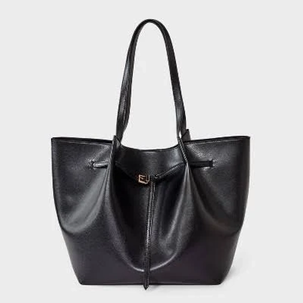 A New Day Belted Pinched Handle Tote Handbag
