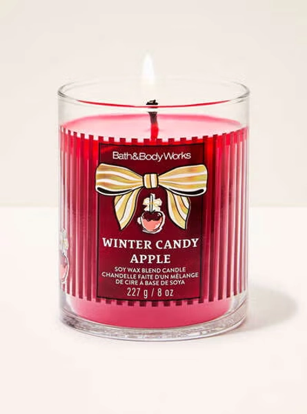 Single Wick Candle - Winter Candy Apple