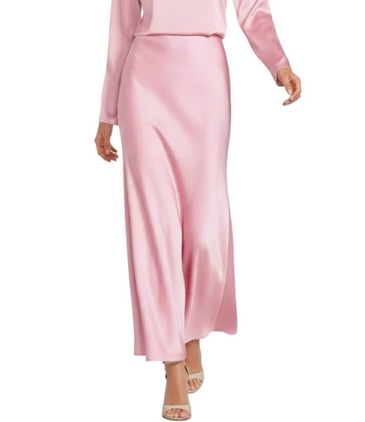 Antonio Melani Bella A-Line Satin Maxi Skirt
