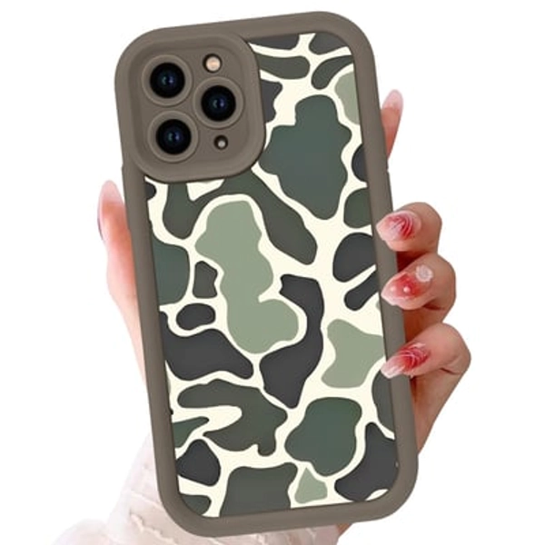 Camo Phone Case for iPhone 15 Pro Max 6.7",Cool Leopard Print Cases Unique Cheetah Tortoise Design Pattern for Men Boys Teens,Brown Soft Shockproof Lens Protection Cover for iPhone 15 Pro Max for iPhone 15 Pro Max Camouflage