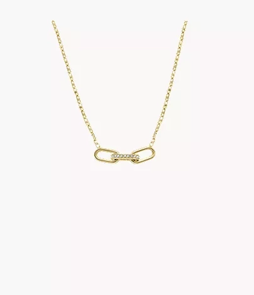 Heritage D-Link Gold-Tone Stainless Steel Chain Necklace