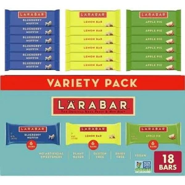 Larabar Variety Pack Blueberry Muffin Lemon Bar Apple Pie Fruit & Nut Bars