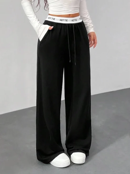 SHEIN Women's Baggy Wide Leg Sweatpants