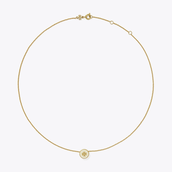 Tory Burch Kira Enamel Pendant Necklace