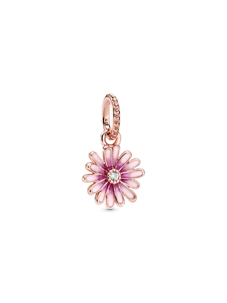 Pink Daisy Flower Dangle Charm