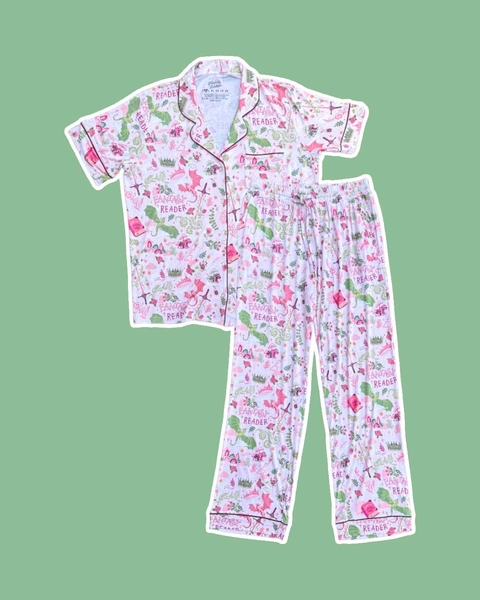 *PRE-ORDER* Fantasy Reader Bamboo Long Pants Pajama Set - Blissfully Bookish
