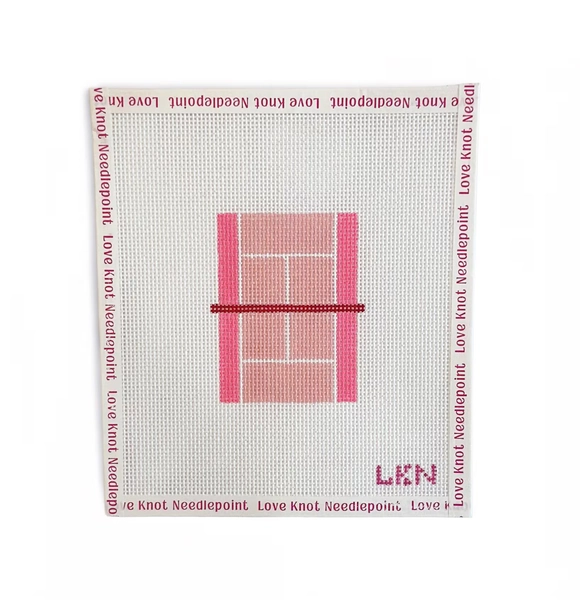 Pink Tennis Court Needlepoint Canvas